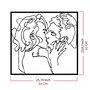 Wallity Kiss Me 1 Escultura de pared decorativa de metal negra